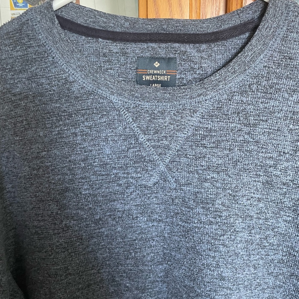 Unlisted Gray Crewneck Sweater with Ribbed Neckline